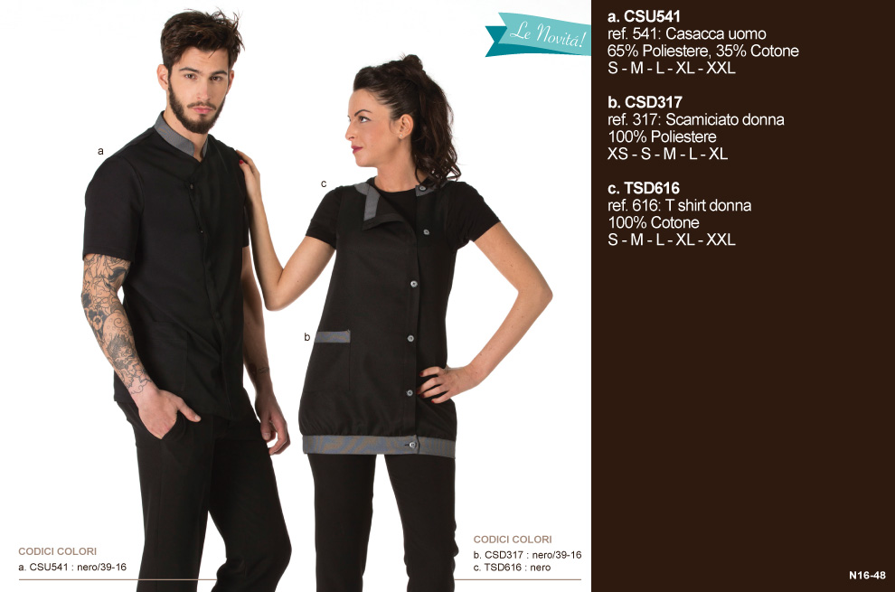 Abbigliamento professionale Made in Italy per centri benessere ‐ Creativity clothingsxwork